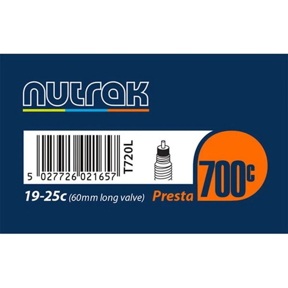 uPRISE Bikes Nutrak Inner Tube - 700 x 19 - 25c - 60mm Valve - Presta | Price match, 365 day returns, 18-Month Warranty, Finance Available & Free UK Delivery