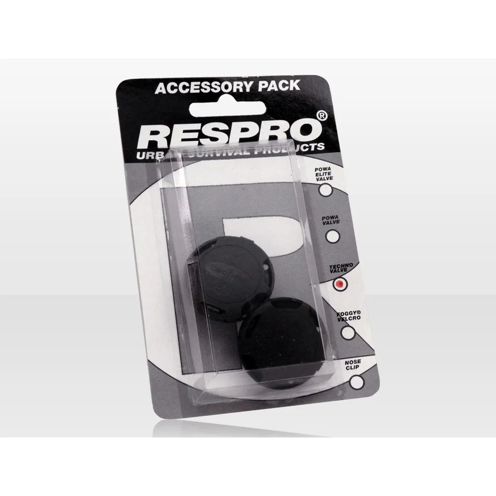 uPRISE Bikes Respro Techno / City Anti-Pollution Mask Valves - Pack of 2 - Black | Price match, 365 day return s, 18-Month Warranty, Finance Available & Free UK Delivery