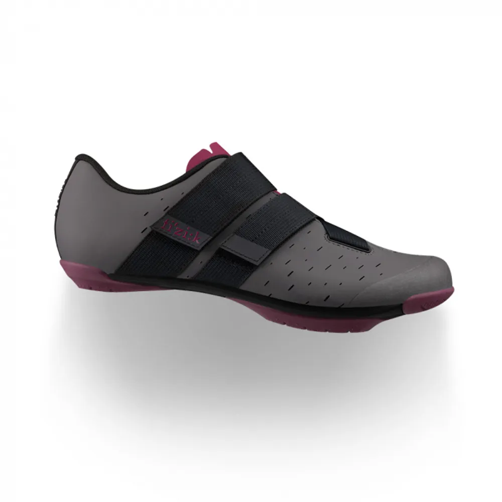 uPRISE Bikes Fizik X4 Terra Powerstrap Gravel Road Shoes - Grey/Grape | Price match, 365 day return s, 18-Month Warranty, Finance Available & Free UK Delivery