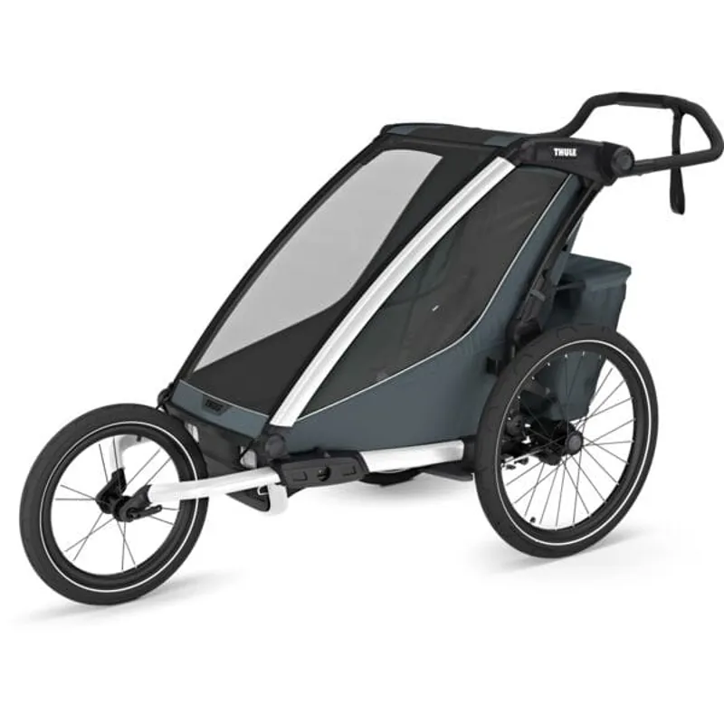 Thule Chariot Cross 2 Single Child Carrier with Cycling and Strolling Kit - Dark Slate