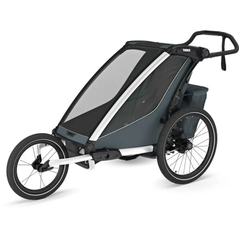 uPRISE Bikes Thule Chariot Cross 2 Single Child Carrier with Cycling and Strolling Kit - Dark Slate | Price match, 365 day returns, 18-Month Warranty, Finance Available & Free UK Delivery