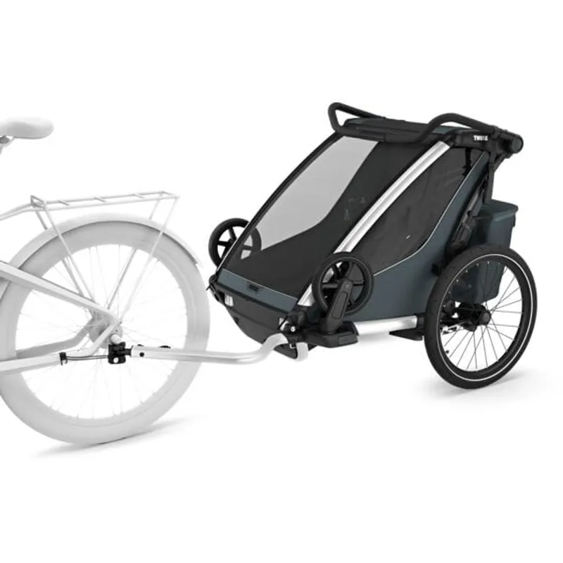 Thule Chariot Cross 2 Double Child Carrier with Cycling and Strolling Kit - Dark Slate-3