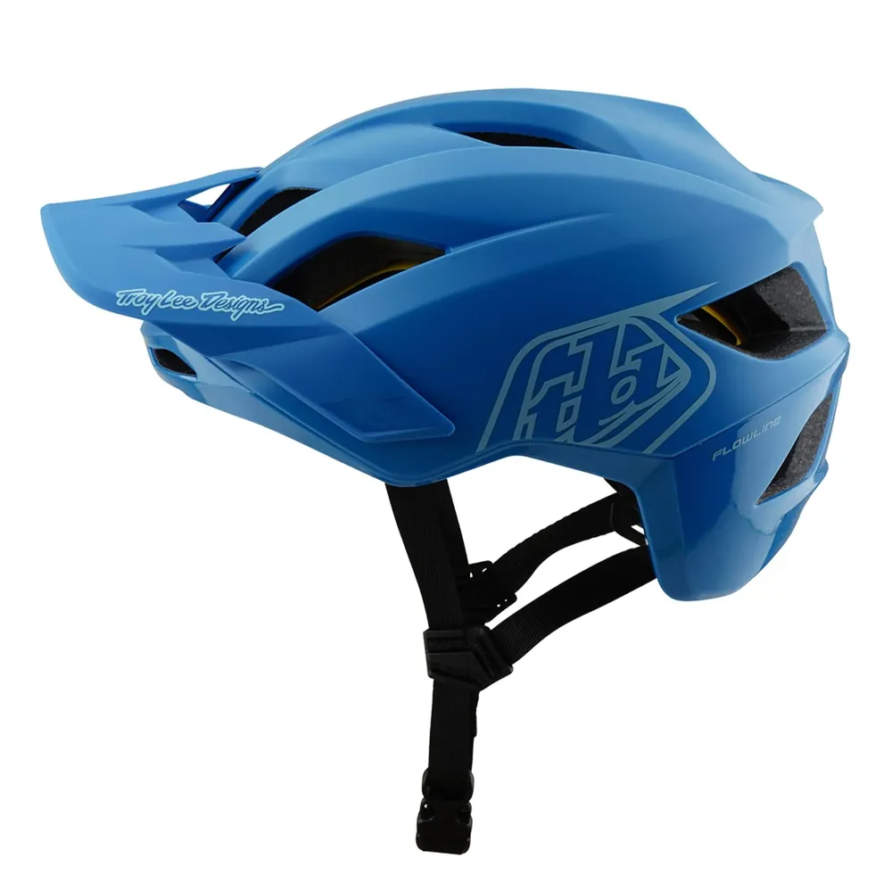 uPRISE Bikes Troy Lee Designs Flowline Mips MTB Helmet - Point Cobalt/Blue | Price match, 365 day return s, 18-Month Warranty, Finance Available & Free UK Delivery