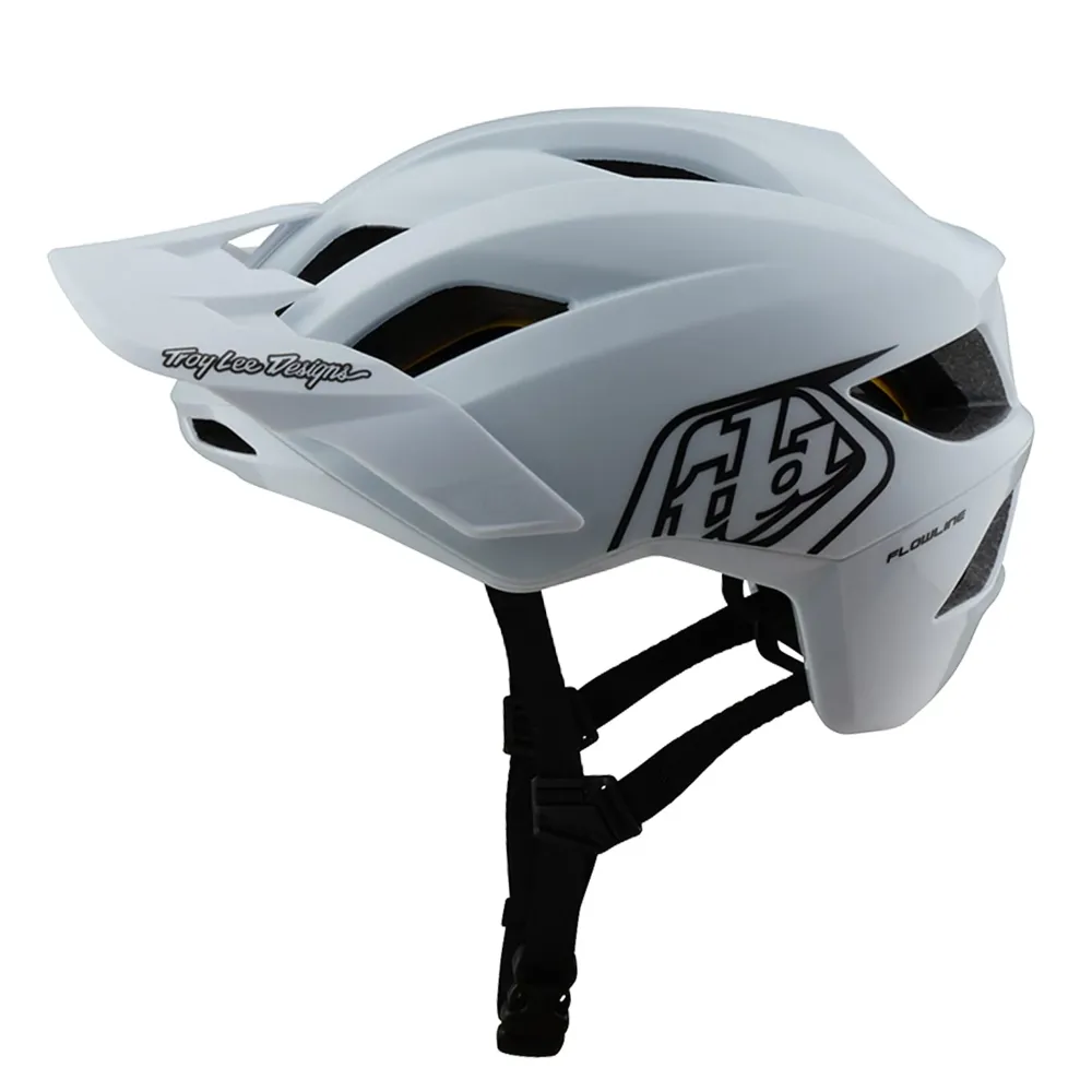 uPRISE Bikes Troy Lee Designs Flowline Mips MTB Helmet - Point White/Black | Price match, 365 day return s, 18-Month Warranty, Finance Available & Free UK Delivery