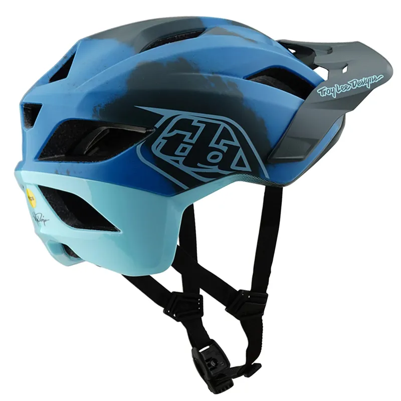 Troy Lee Designs Flowline SE Mips MTB Helmet - Badge Camo Blue-1