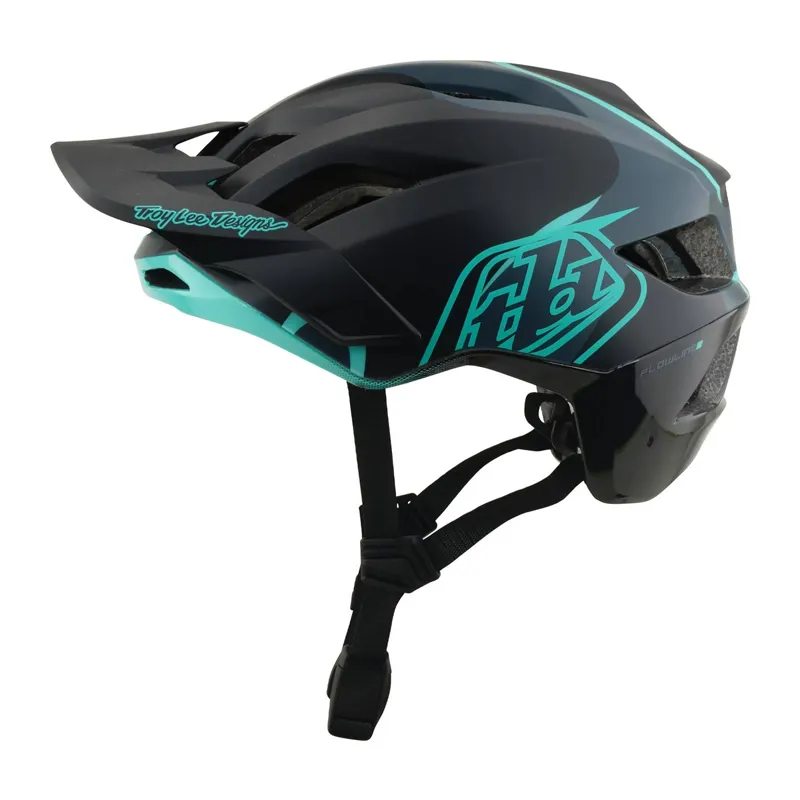Troy Lee Designs Flowline SE MIPS MTB Helmet - Badge Carbon/Real Teal-2