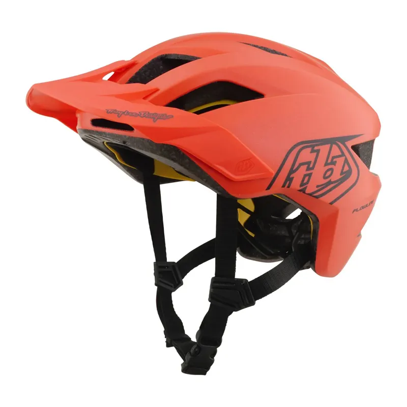 Troy Lee Designs Flowline MIPS Youth Helmet - Point Coral/Charcoal