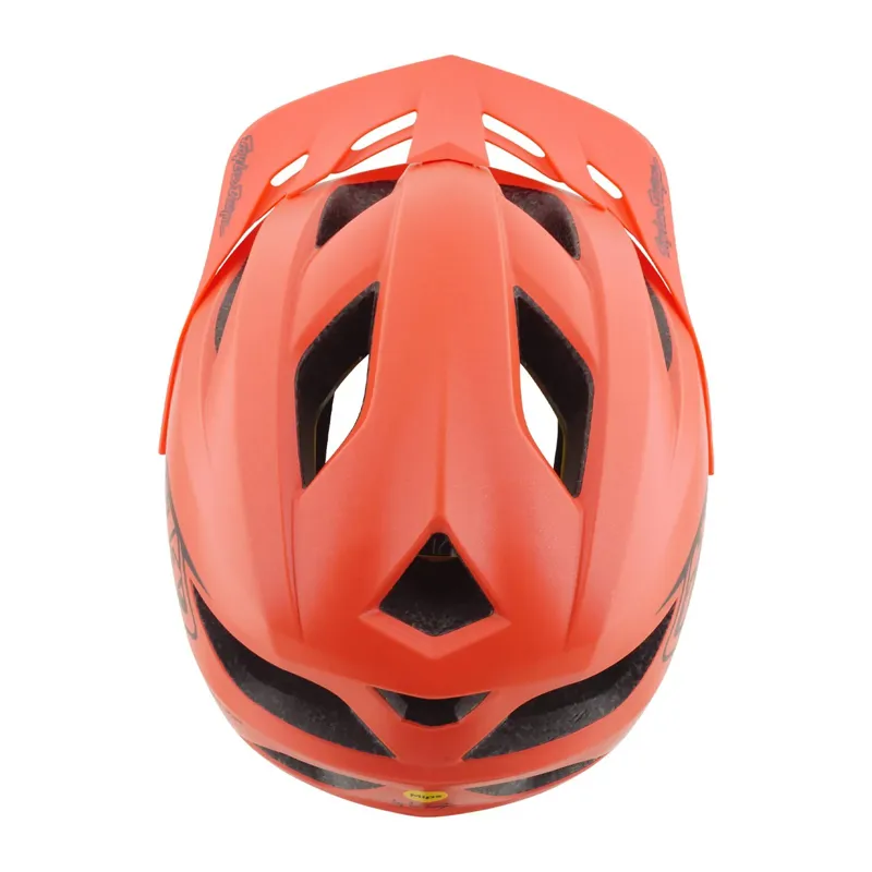 Troy Lee Designs Flowline MIPS Youth Helmet - Point Coral/Charcoal-7