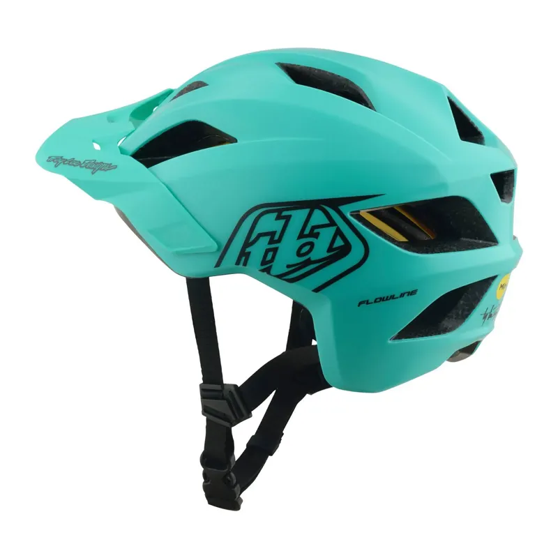Troy Lee Designs Flowline MIPS Youth Helmet - Point Charcoal/Real Teal-2