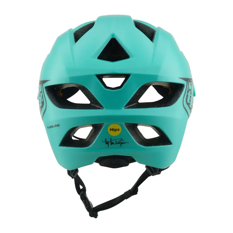 Troy Lee Designs Flowline MIPS Youth Helmet - Point Charcoal/Real Teal-6