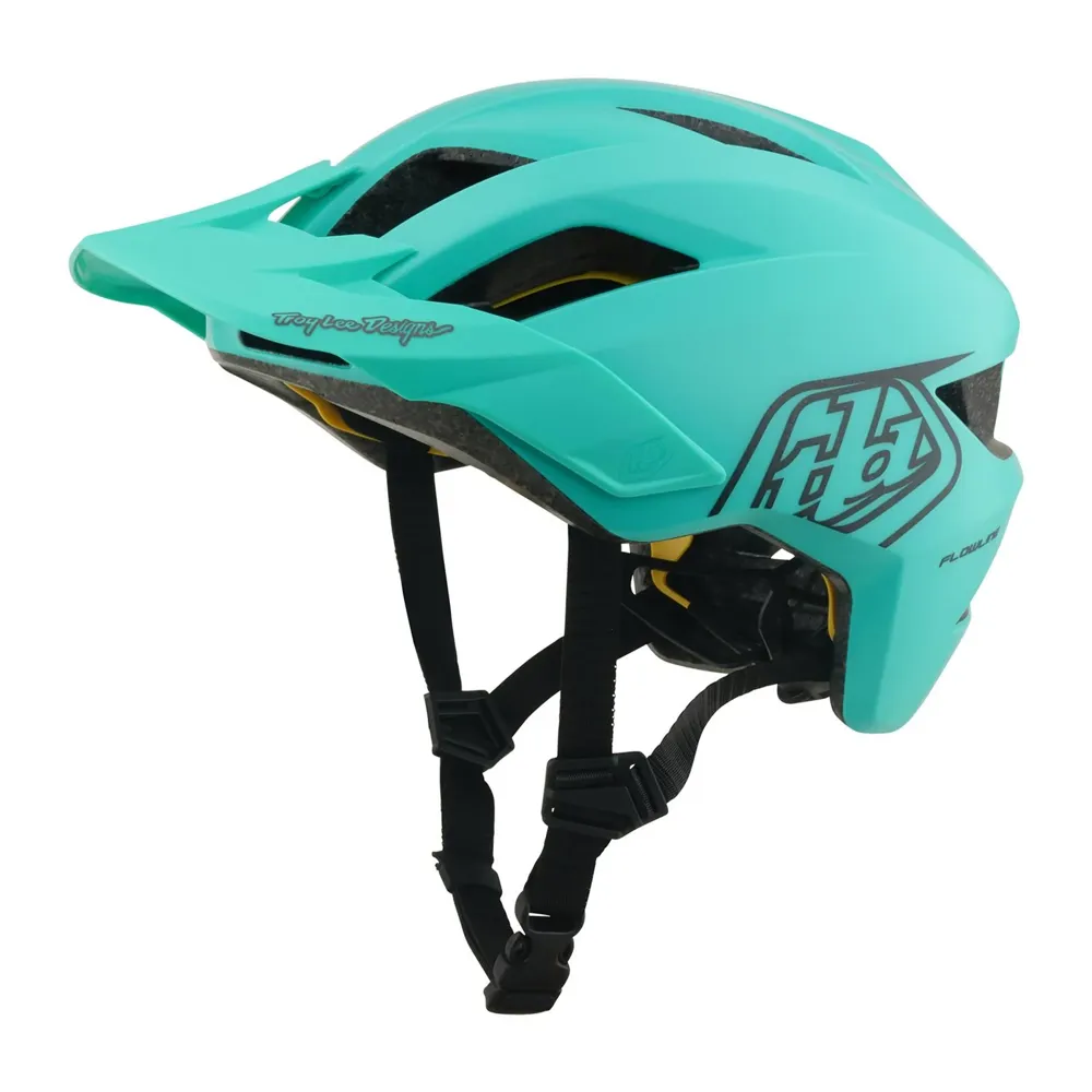 uPRISE Bikes Troy Lee Designs Flowline MIPS Youth Helmet - Point Charcoal/Real Teal | Price match, 365 day returns, 18-Month Warranty, Finance Available & Free UK Delivery