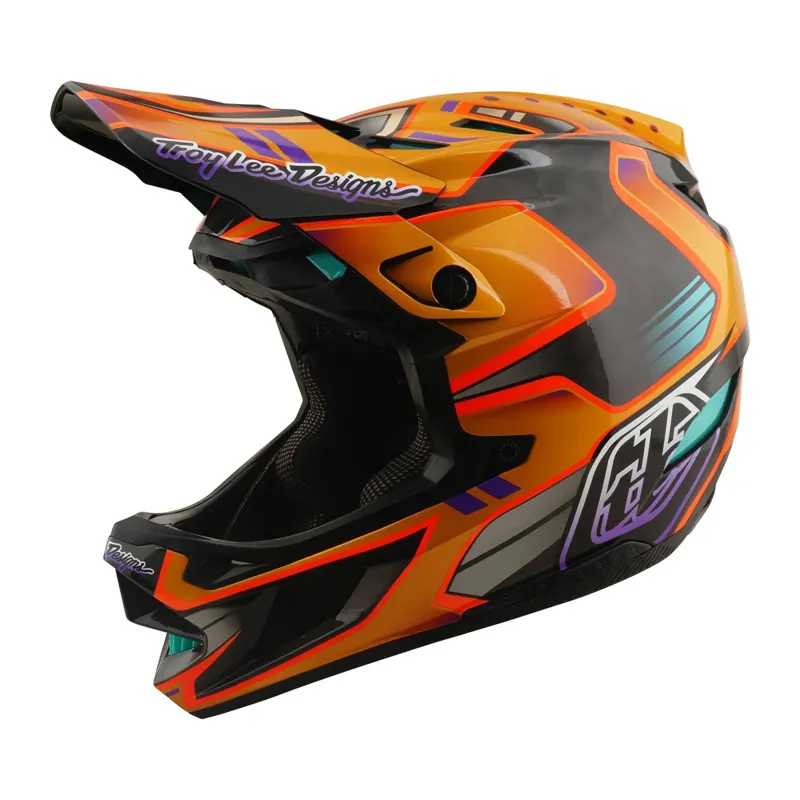 Troy Lee Designs D4 Carbon Mips Full Face Helmet - Crest Gold