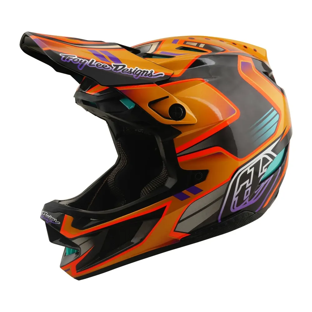 uPRISE Bikes Troy Lee Designs D4 Carbon Mips Full Face Helmet - Crest Gold | Price match, 365 day returns, 18-Month Warranty, Finance Available & Free UK Delivery