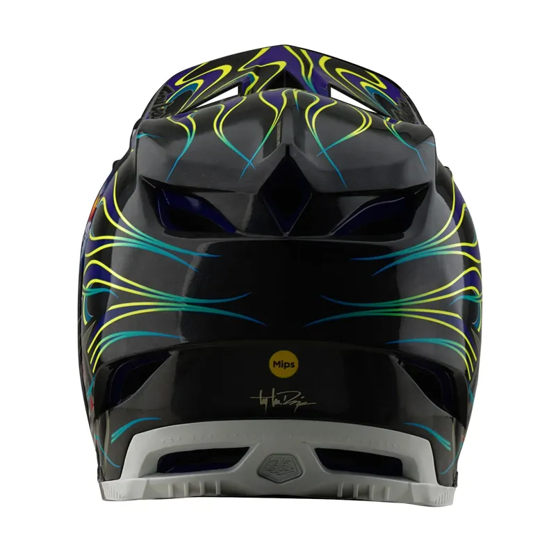 Troy Lee Designs D4 Carbon Mips Full Face Helmet - Torched Black/Purple-6