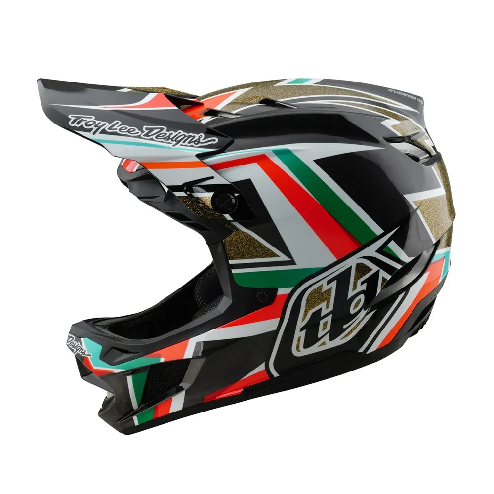 uPRISE Bikes Troy Lee Designs D4 Carbon Mips Full Face Helmet - Frames Black/Gold | Price match, 365 day return s, 18-Month Warranty, Finance Available & Free UK Delivery