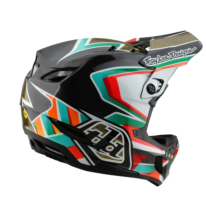 Troy Lee Designs D4 Carbon Mips Full Face Helmet - Frames Black/Gold-4