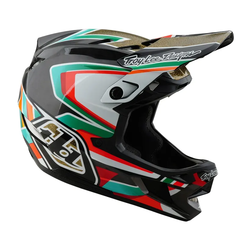 Troy Lee Designs D4 Carbon Mips Full Face Helmet - Frames Black/Gold-3