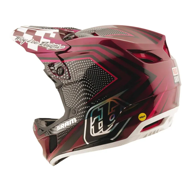 Troy Lee Designs X SRAM Radioscape D4 Carbon Full Face Helmet - Black/Berry-3