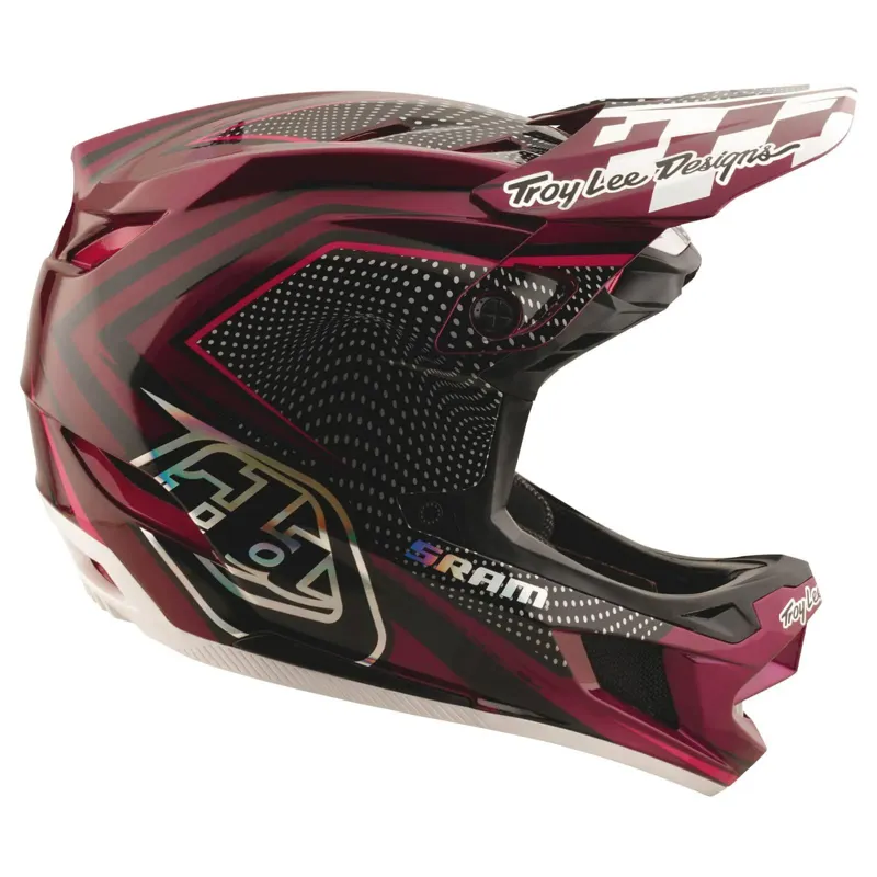 Troy Lee Designs X SRAM Radioscape D4 Carbon Full Face Helmet - Black/Berry-1