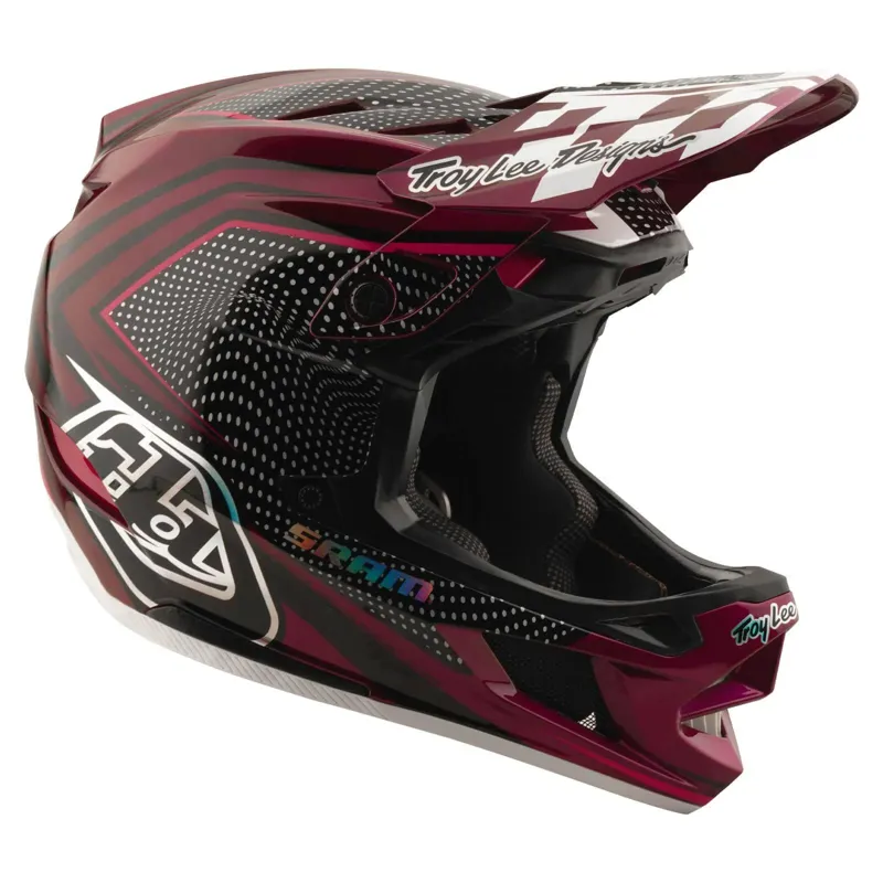 Troy Lee Designs X SRAM Radioscape D4 Carbon Full Face Helmet - Black/Berry-2
