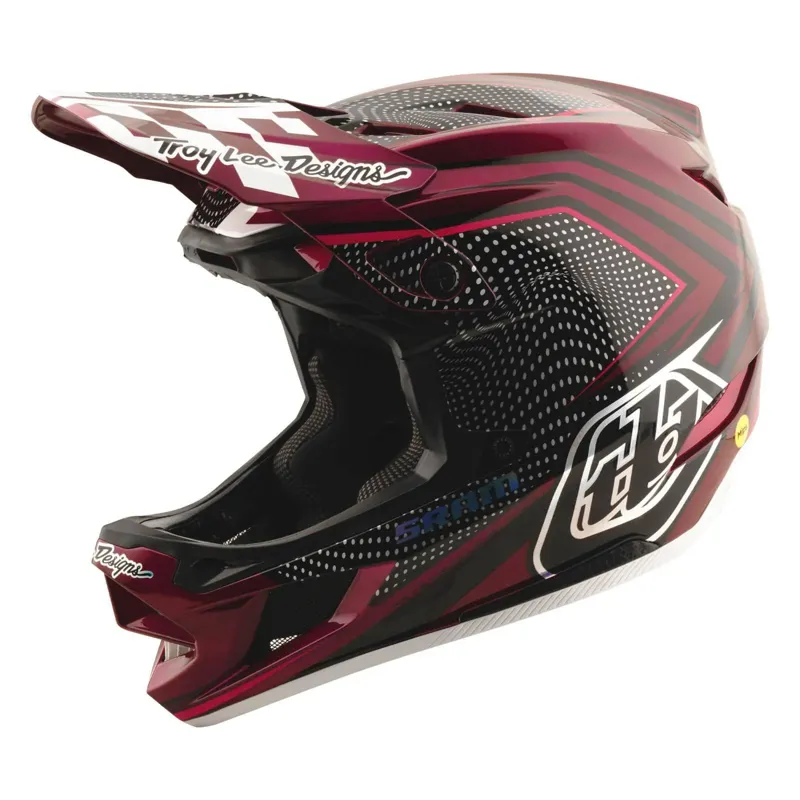 Troy Lee Designs X SRAM Radioscape D4 Carbon Full Face Helmet - Black/Berry