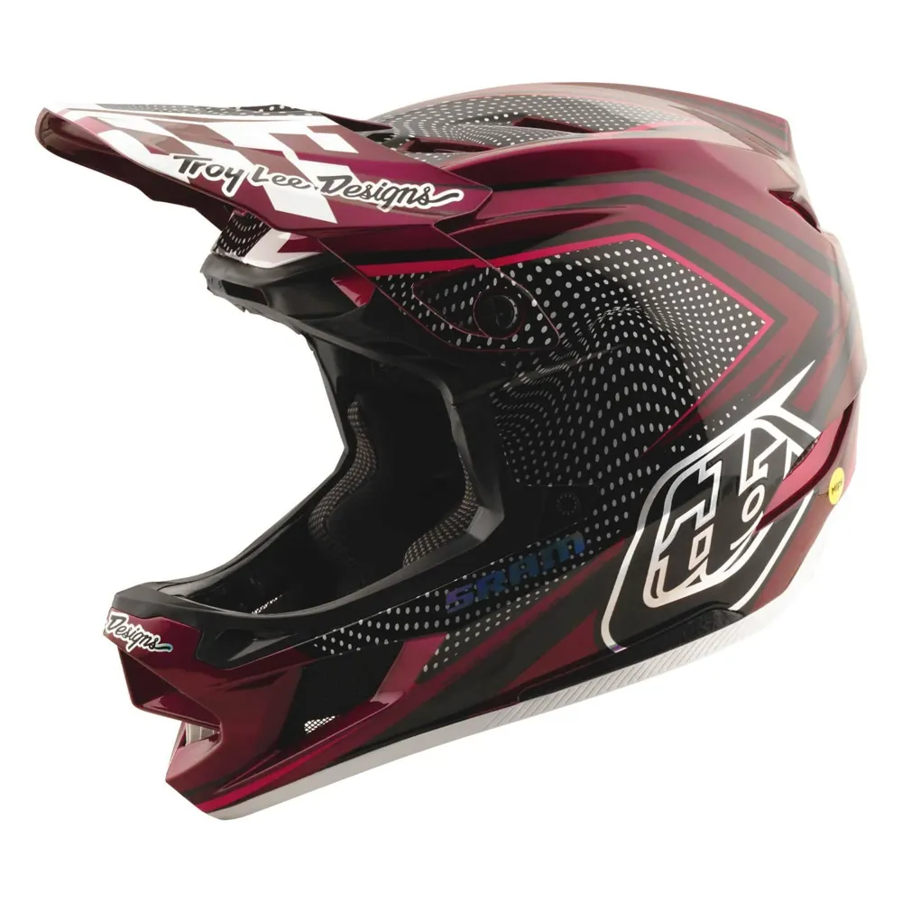 uPRISE Bikes Troy Lee Designs X SRAM Radioscape D4 Carbon Full Face Helmet - Black/Berry | Price match, 365 day return s, 18-Month Warranty, Finance Available & Free UK Delivery