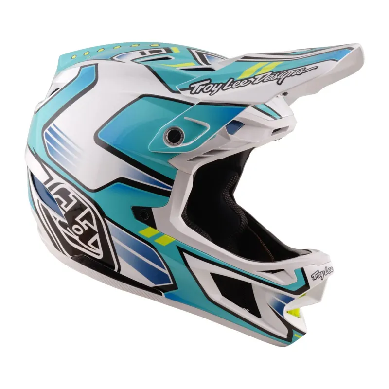 Troy Lee Designs D4 Composite MIPS Full Face Helmet - Crest Real Teal-1