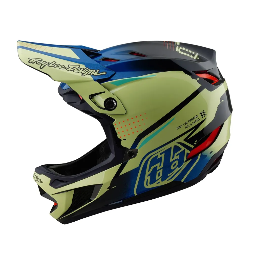 uPRISE Bikes Troy Lee Designs D4 Composite Mips Full Face Helmet - Drip Glo Yellow | Price match, 365 day return s, 18-Month Warranty, Finance Available & Free UK Delivery