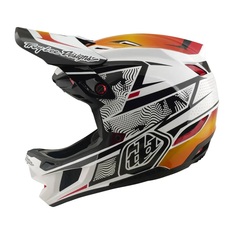 Troy Lee Designs D4 Composite MIPS Full Face Helmet - Lined Up White-2