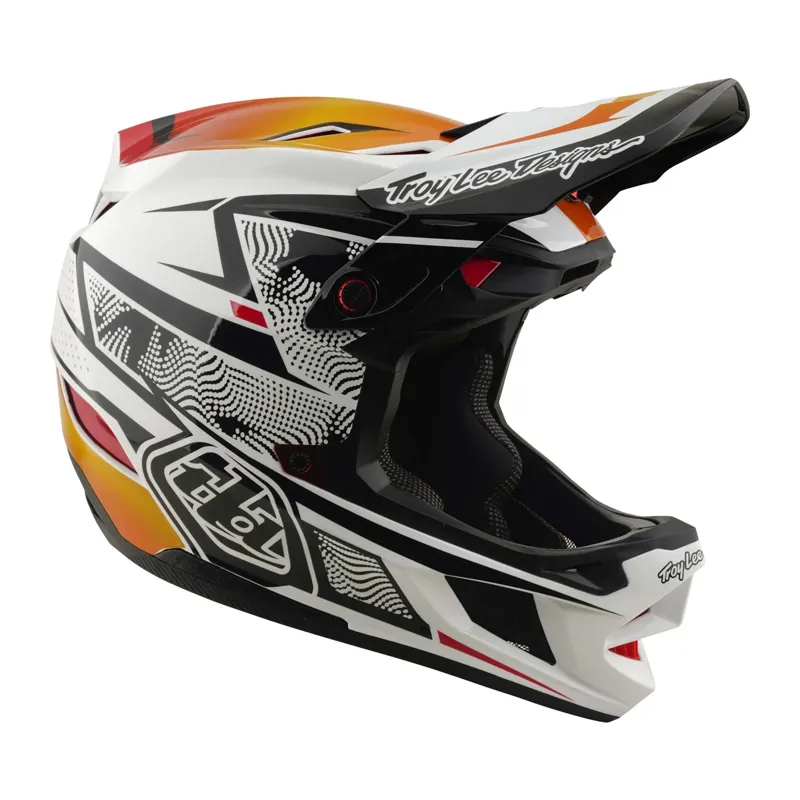 Troy Lee Designs D4 Composite MIPS Full Face Helmet - Lined Up White-1