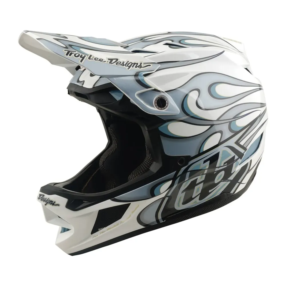 uPRISE Bikes Troy Lee Designs D4 Composite MIPS Full Face Helmet - Torched White/Silver | Price match, 365 day returns, 18-Month Warranty, Finance Available & Free UK Delivery