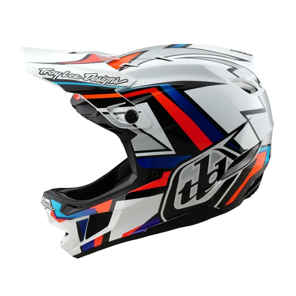 uPRISE Bikes Troy Lee Designs D4 Composite Mips Full Face Helmet - Frames White/Silver | Price match, 365 day return s, 18-Month Warranty, Finance Available & Free UK Delivery
