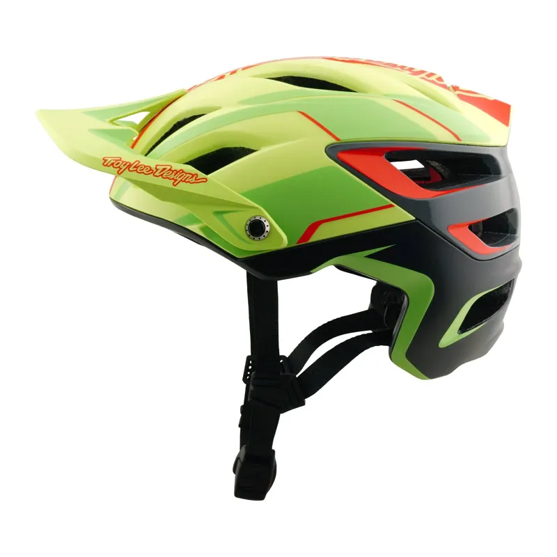 Troy Lee Designs A3 Mips MTB Helmet - Lines Glo Yellow