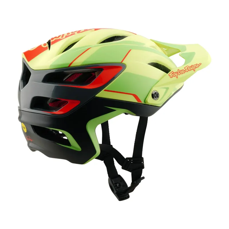 Troy Lee Designs A3 Mips MTB Helmet - Lines Glo Yellow-2
