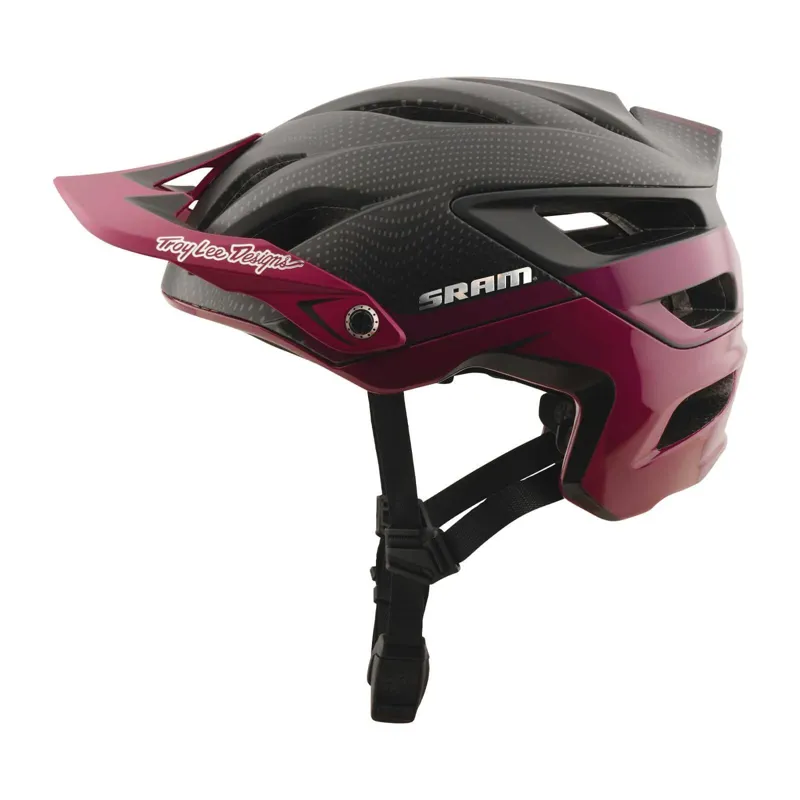 Troy Lee Designs X SRAM Radioscape A3 Mips MTB Helmet - Black/Berry-2