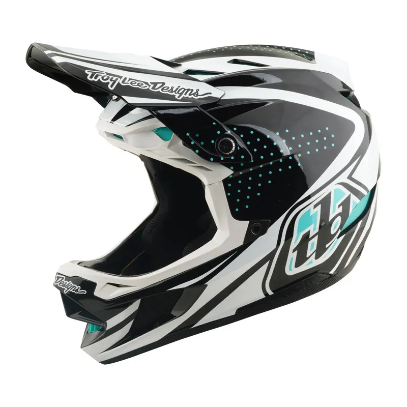 Troy Lee Designs D4 Polyacrylate Mips Full Face Helmet - The Line Charcoal/White