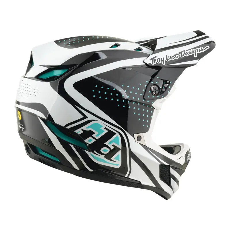 Troy Lee Designs D4 Polyacrylate Mips Full Face Helmet - The Line Charcoal/White-3