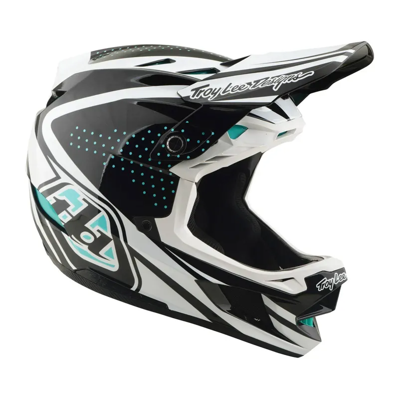 Troy Lee Designs D4 Polyacrylate Mips Full Face Helmet - The Line Charcoal/White-1