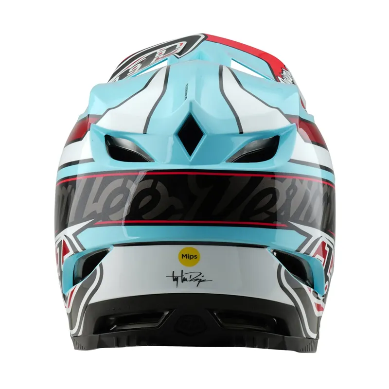 Troy Lee Designs D4 Polyacrylate Mips Full Face Helmet - Linear Blue-6
