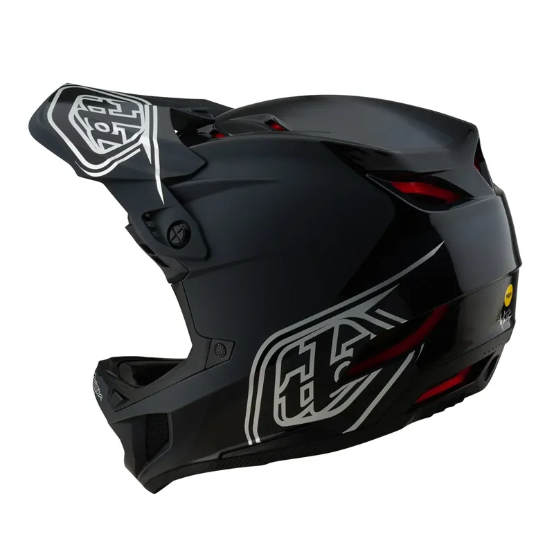 Troy Lee Designs D4 Polyacrylate Mips Full Face Helmet - Shadow Black-4