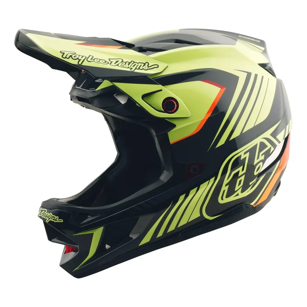 uPRISE Bikes Troy Lee Designs D4 Polyacrylate Full Face Helmet - Qualifer Black/Yellow | Price match, 365 day returns, 18-Month Warranty, Finance Available & Free UK Delivery
