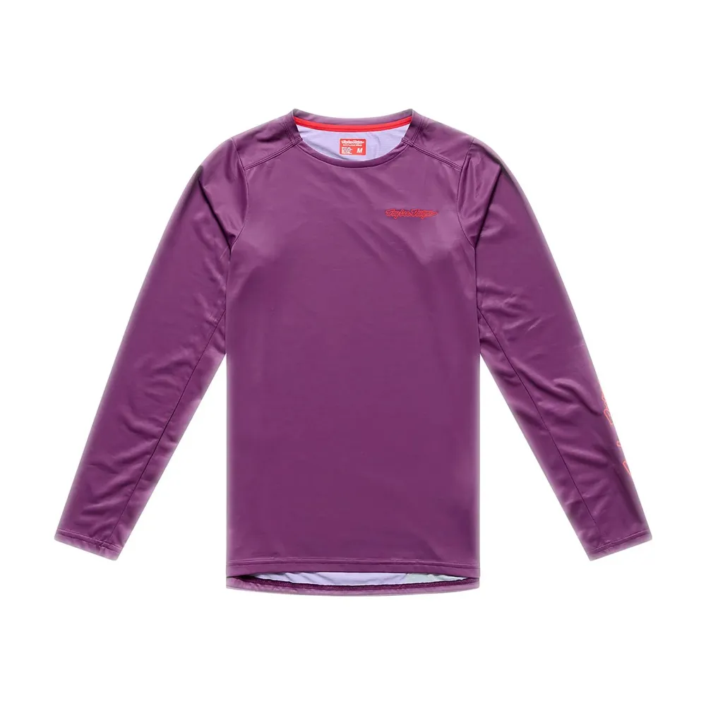 uPRISE Bikes Troy Lee Designs Skyline Pro Men's Long Sleeve Jersey - Mono Sangria | Price match, 365 day returns, 18-Month Warranty, Finance Available & Free UK Delivery