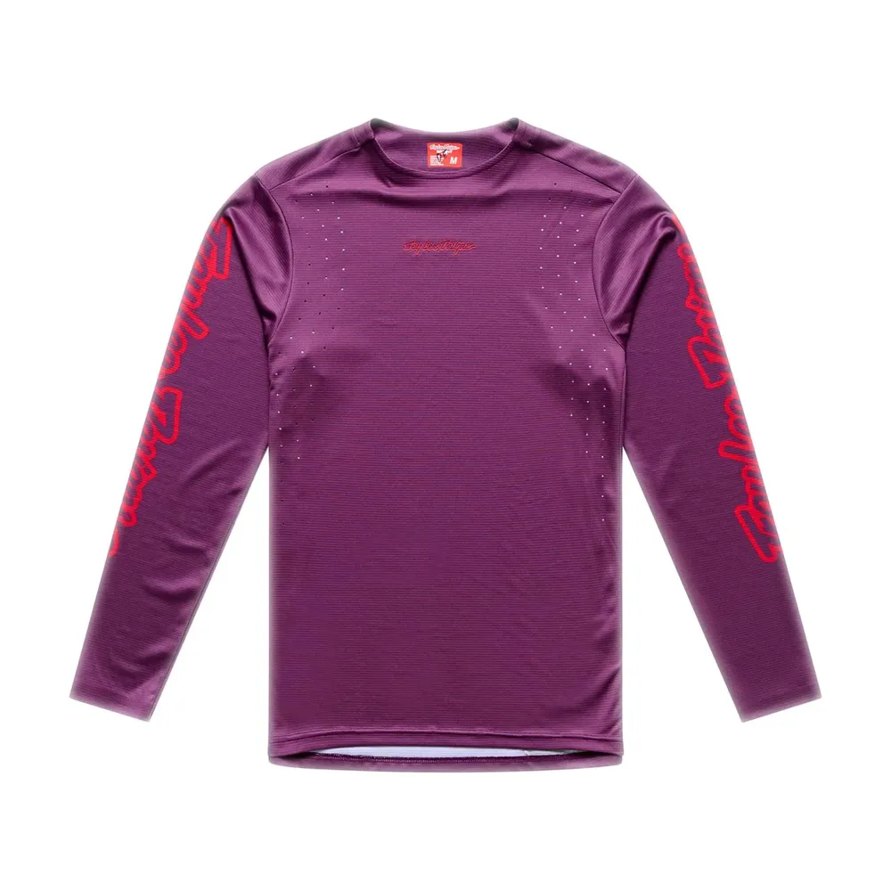 uPRISE Bikes Troy Lee Designs Sprint Pro Men's Long Sleeve Jersey - Mono Sangria | Price match, 365 day returns, 18-Month Warranty, Finance Available & Free UK Delivery