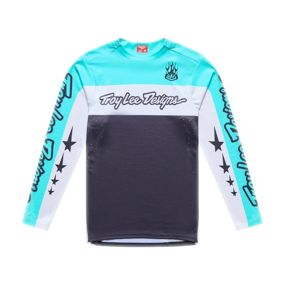 uPRISE Bikes Troy Lee Designs Sprint Pro Men's Long Sleeve Jersey - Yo Moto Carbon | Price match, 365 day returns, 18-Month Warranty, Finance Available & Free UK Delivery