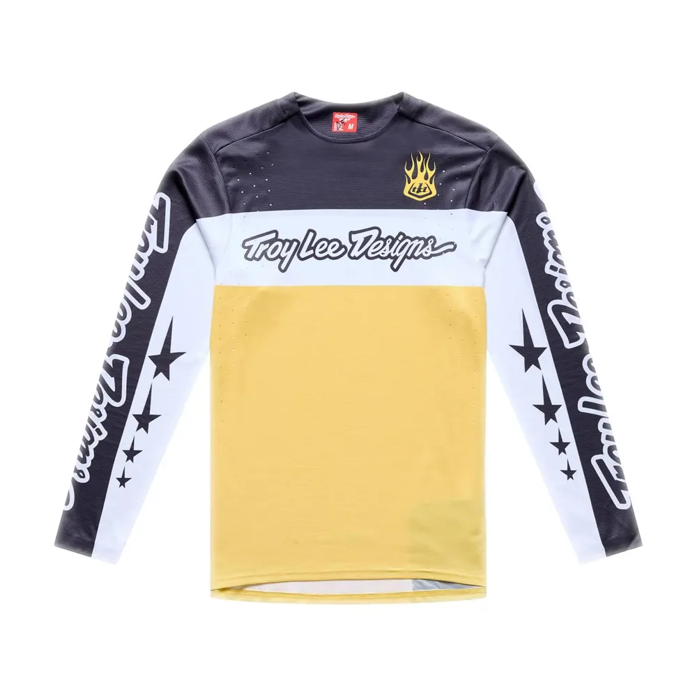 uPRISE Bikes Troy Lee Designs Sprint Pro Men's Long Sleeve Jersey - Yo Moto Butter | Price match, 365 day returns, 18-Month Warranty, Finance Available & Free UK Delivery