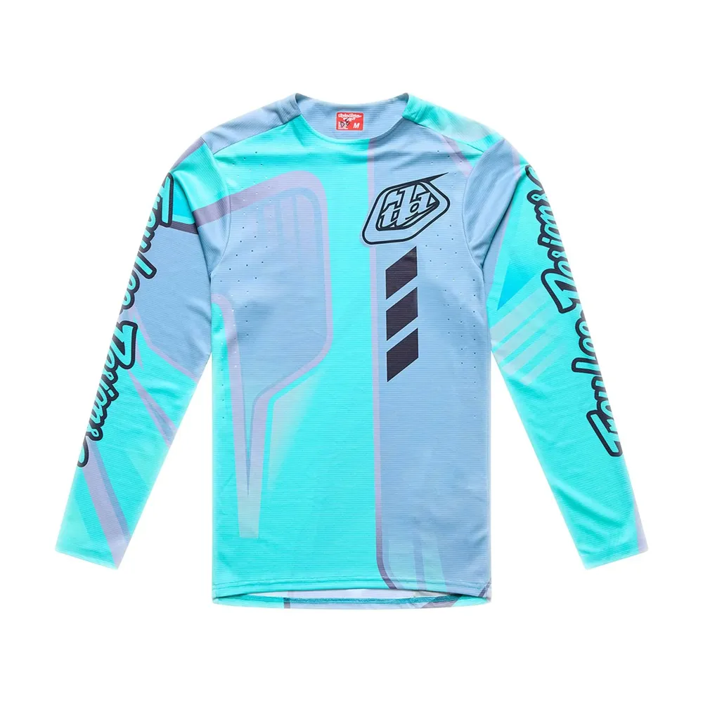 uPRISE Bikes Troy Lee Designs Sprint Pro Men's Long Sleeve Jersey - Lowrider Real Teal | Price match, 365 day returns, 18-Month Warranty, Finance Available & Free UK Delivery