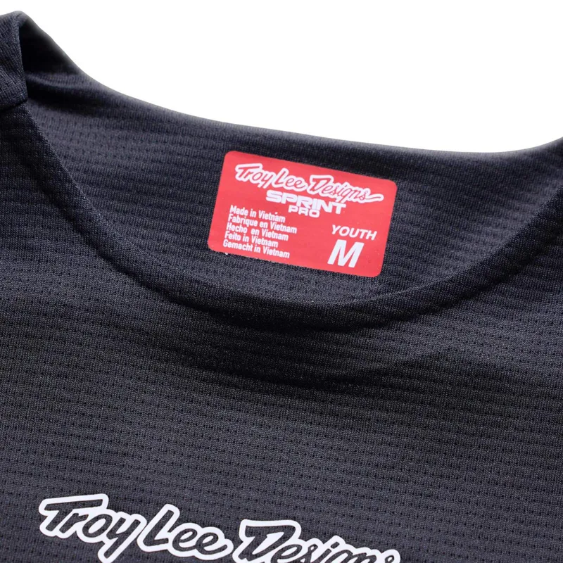 Troy Lee Designs Sprint Pro Youth Long Sleeve Jersey - Mono Black-3
