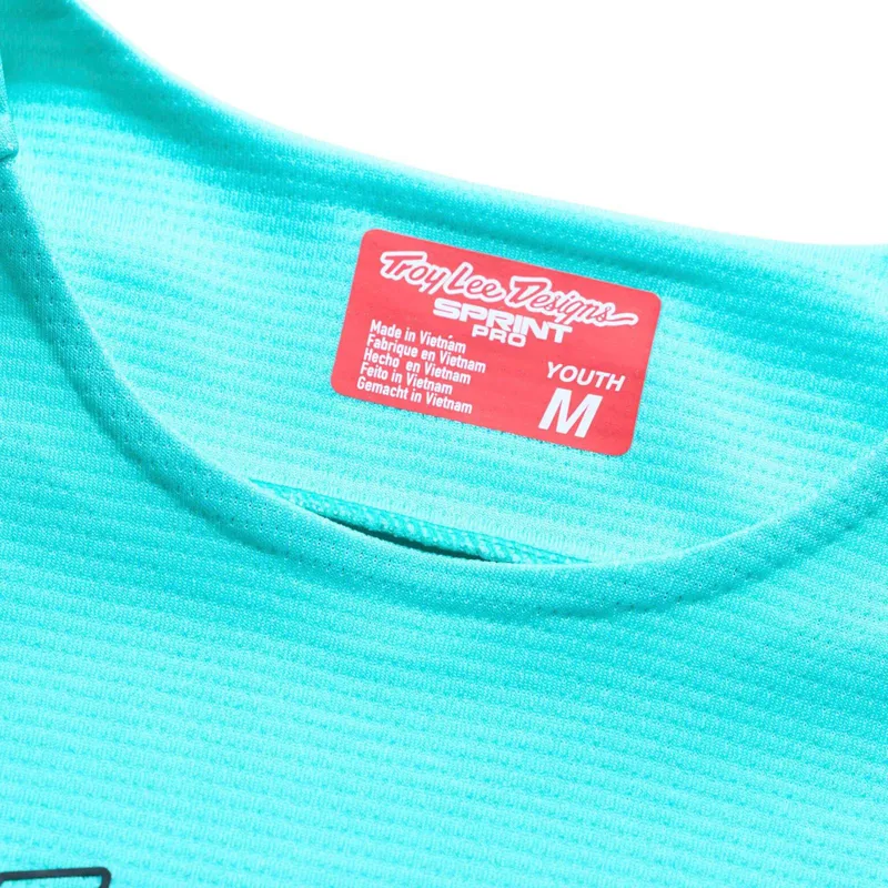 Troy Lee Designs Sprint Pro Youth Long Sleeve Jersey - Mono Real Teal-3