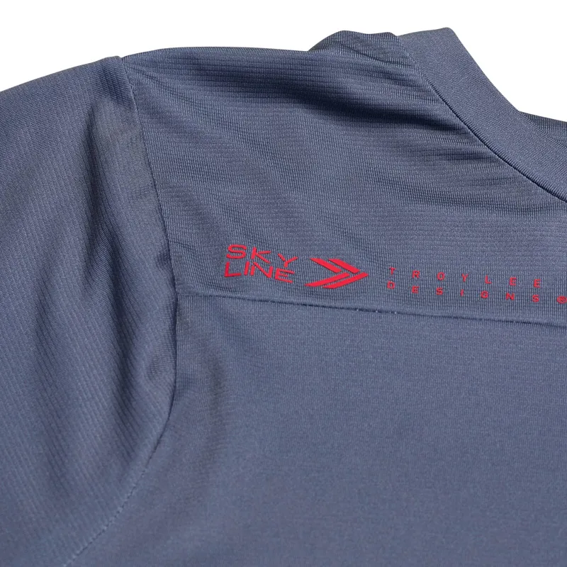 Troy Lee Designs Skyline Men's Short Sleeve Jersey - Mono Steel Blue-3