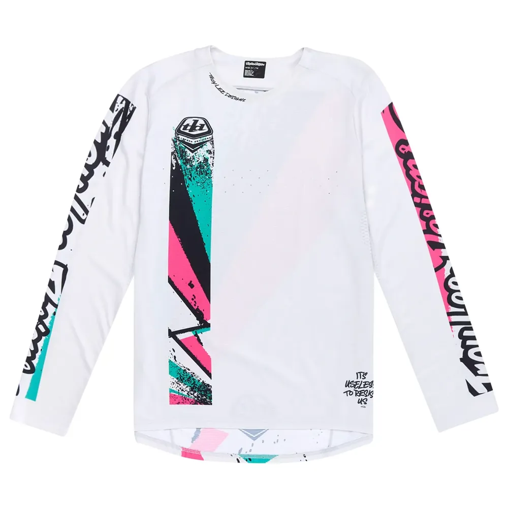 uPRISE Bikes Troy Lee Designs Sprint Men's Long Sleeve Jersey - Full Pull Chalk | Price match, 365 day return s, 18-Month Warranty, Finance Available & Free UK Delivery